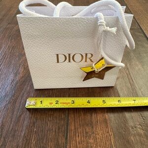 Small Dior Empty Paper Bag with Gold Charm